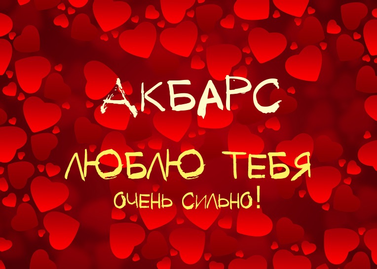 Акбарс, люблю тебя очень сильно!
