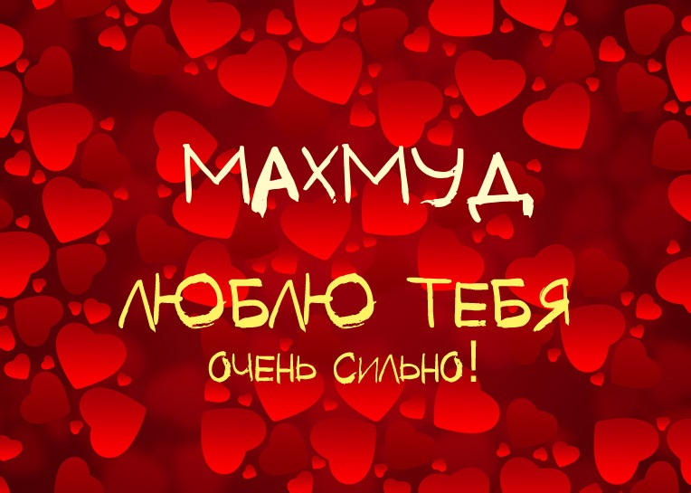 Махмуд, люблю тебя очень сильно!