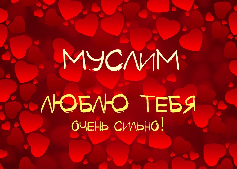 Муслим, люблю тебя очень сильно!