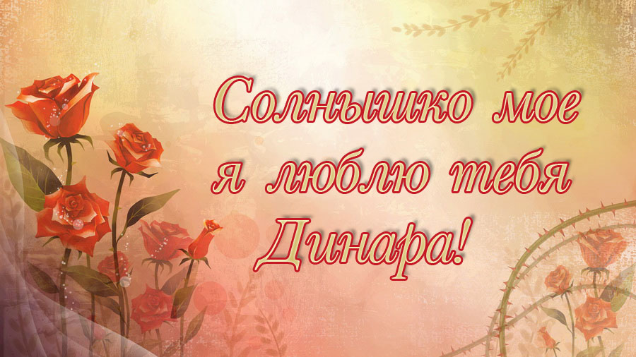 Солнышко мое, я люблю тебя, Динара