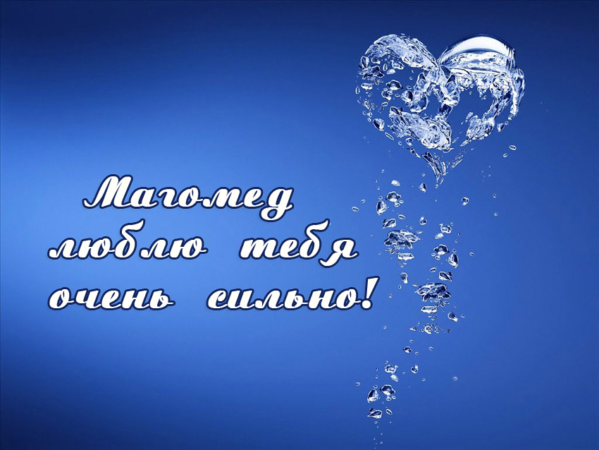 Магомед, люблю тебя очень сильно!