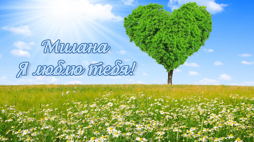 Милана, Я люблю тебя!